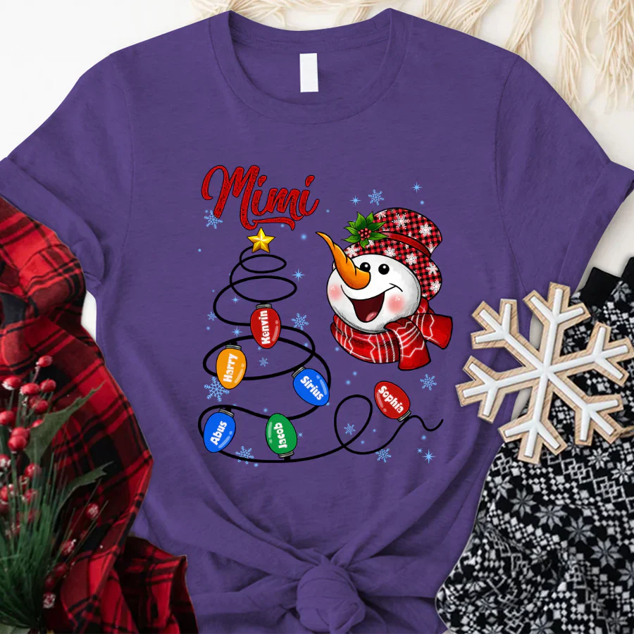 Christmas Tree Mimi And Grandkids CTH01 T-Shirt