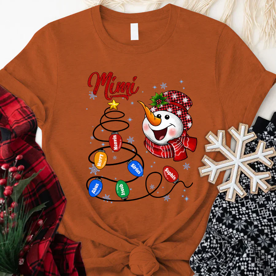 Christmas Tree Mimi And Grandkids CTH01 T-Shirt