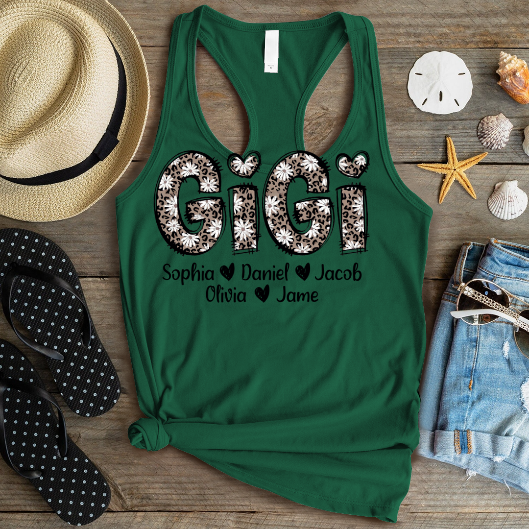 Daisy Leopard Gigi Custom Gigi and Kids Mothers Day Gift Shirt