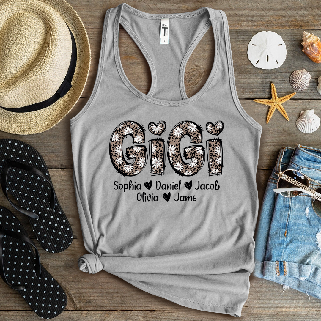 Daisy Leopard Gigi Custom Gigi and Kids Mothers Day Gift Shirt