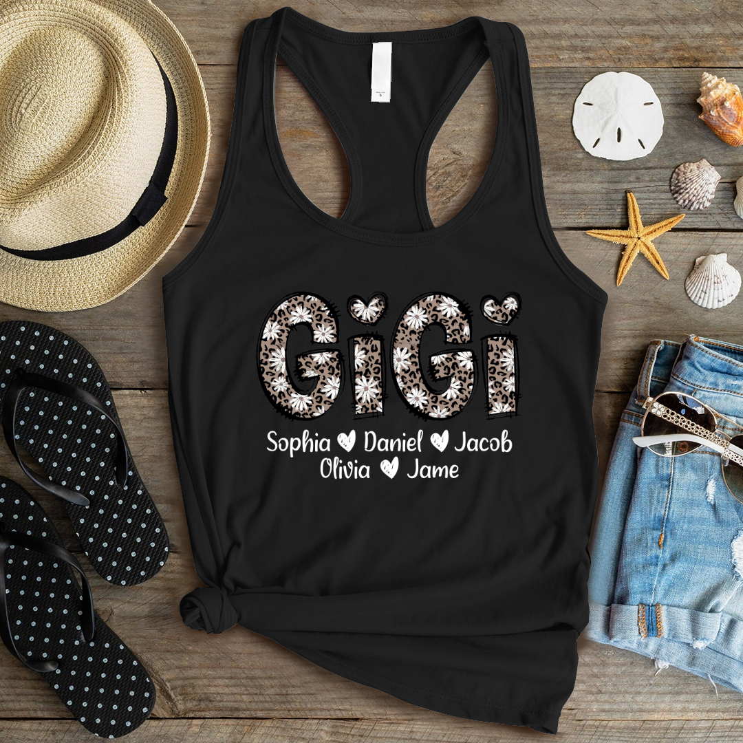 Daisy Leopard Gigi Custom Gigi and Kids Mothers Day Gift Shirt