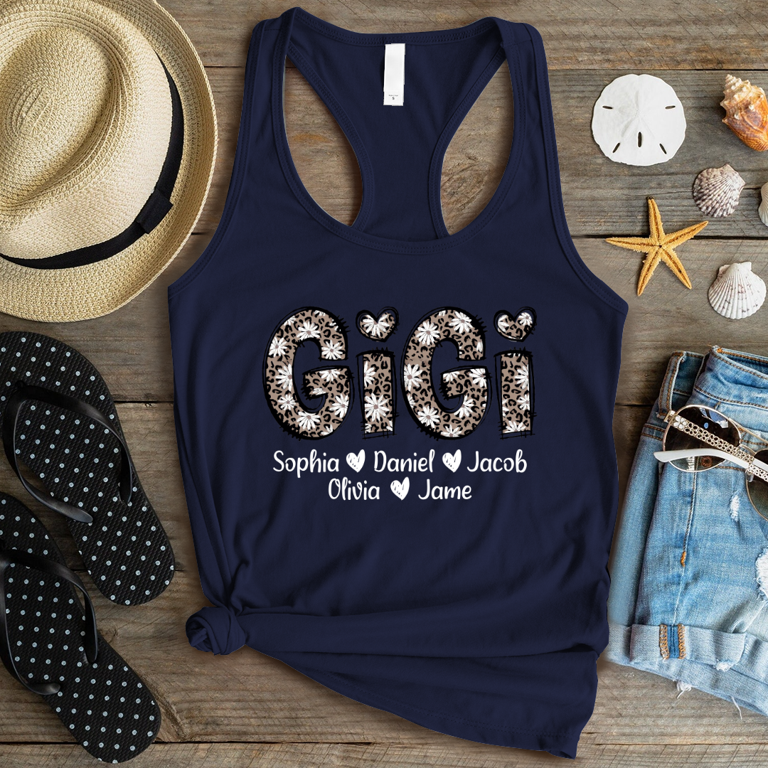 Daisy Leopard Gigi Custom Gigi and Kids Mothers Day Gift Shirt
