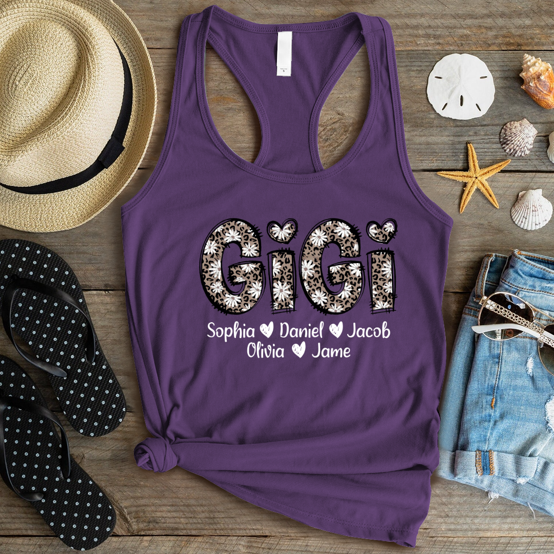 Daisy Leopard Gigi Custom Gigi and Kids Mothers Day Gift Shirt