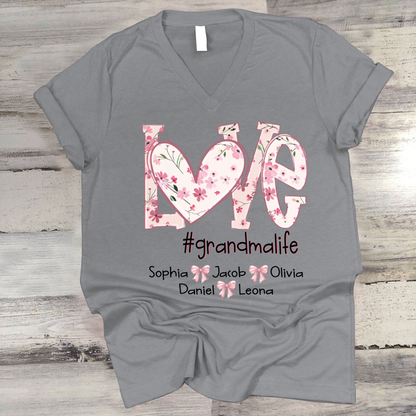 Flower Love Grandma Life Daisy Floral Mothers Day Gift Shirt