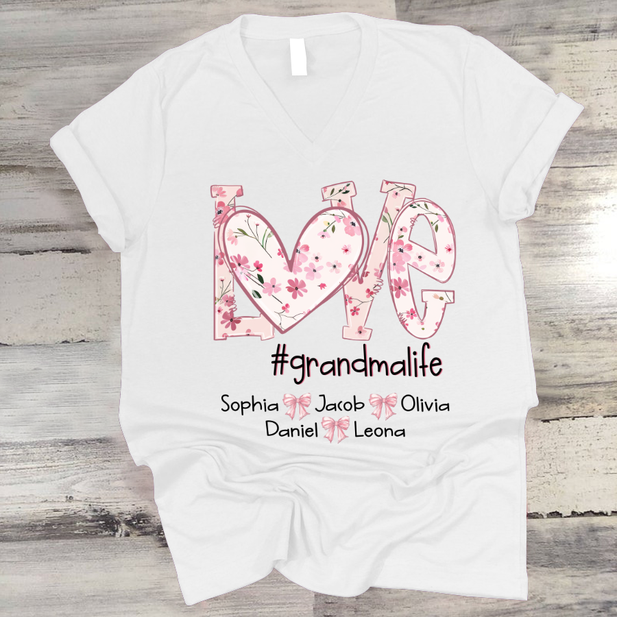 Flower Love Grandma Life Daisy Floral Mothers Day Gift Shirt