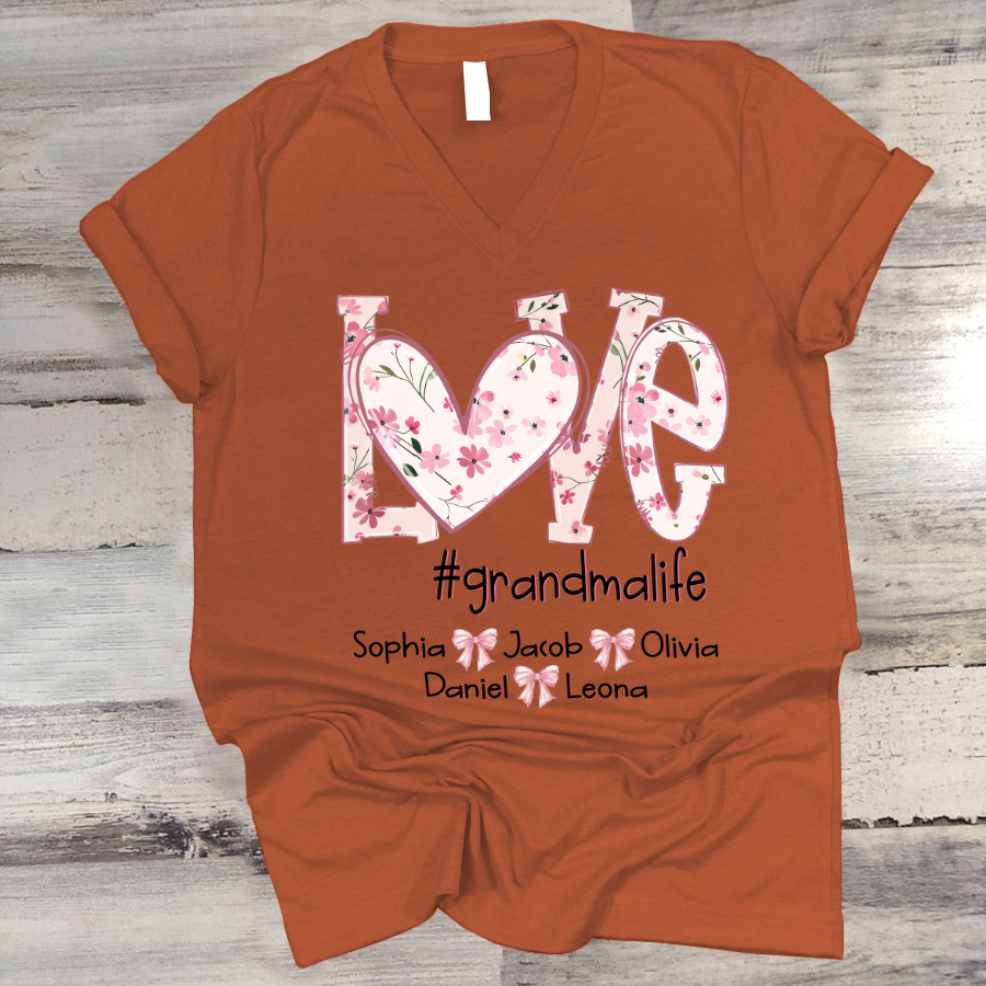 Flower Love Grandma Life Daisy Floral Mothers Day Gift Shirt