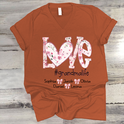 Flower Love Grandma Life Daisy Floral Mothers Day Gift Shirt