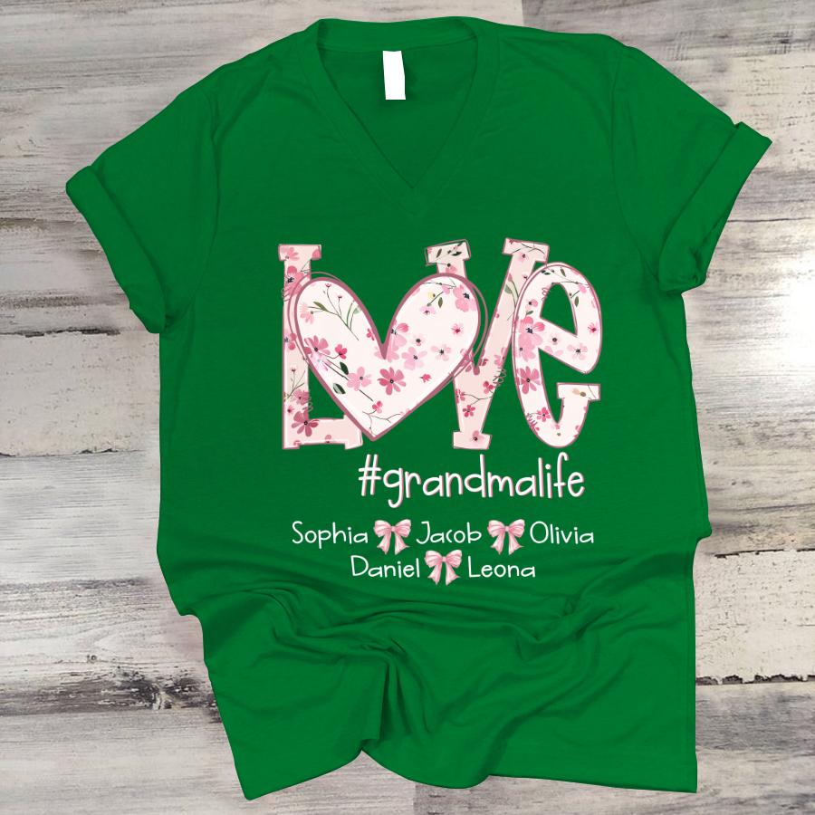 Flower Love Grandma Life Daisy Floral Mothers Day Gift Shirt