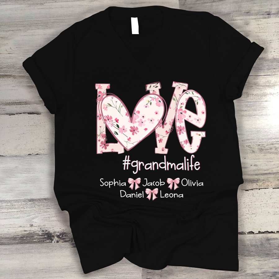 Flower Love Grandma Life Daisy Floral Mothers Day Gift Shirt