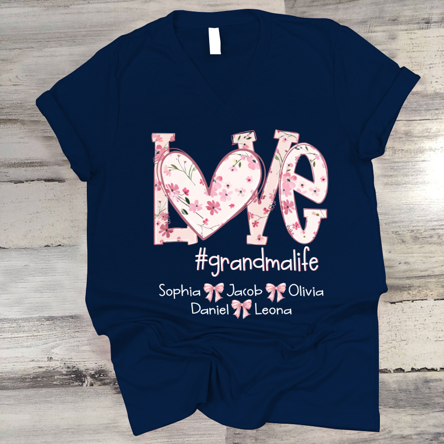 Flower Love Grandma Life Daisy Floral Mothers Day Gift Shirt