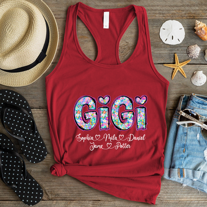 Gigi Coquette Floral Gigi And Grandkids Mothers Day Shirt