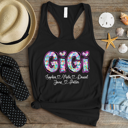 Gigi Coquette Floral Gigi And Grandkids Mothers Day Shirt