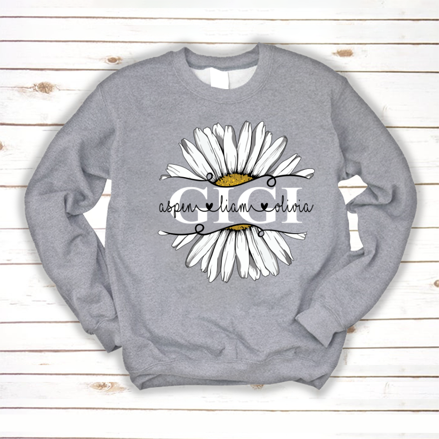 Gigi And Grandkids Flower Daisy Sweatshirt