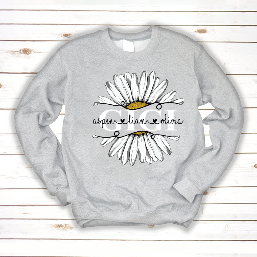 Gigi And Grandkids Flower Daisy Sweatshirt