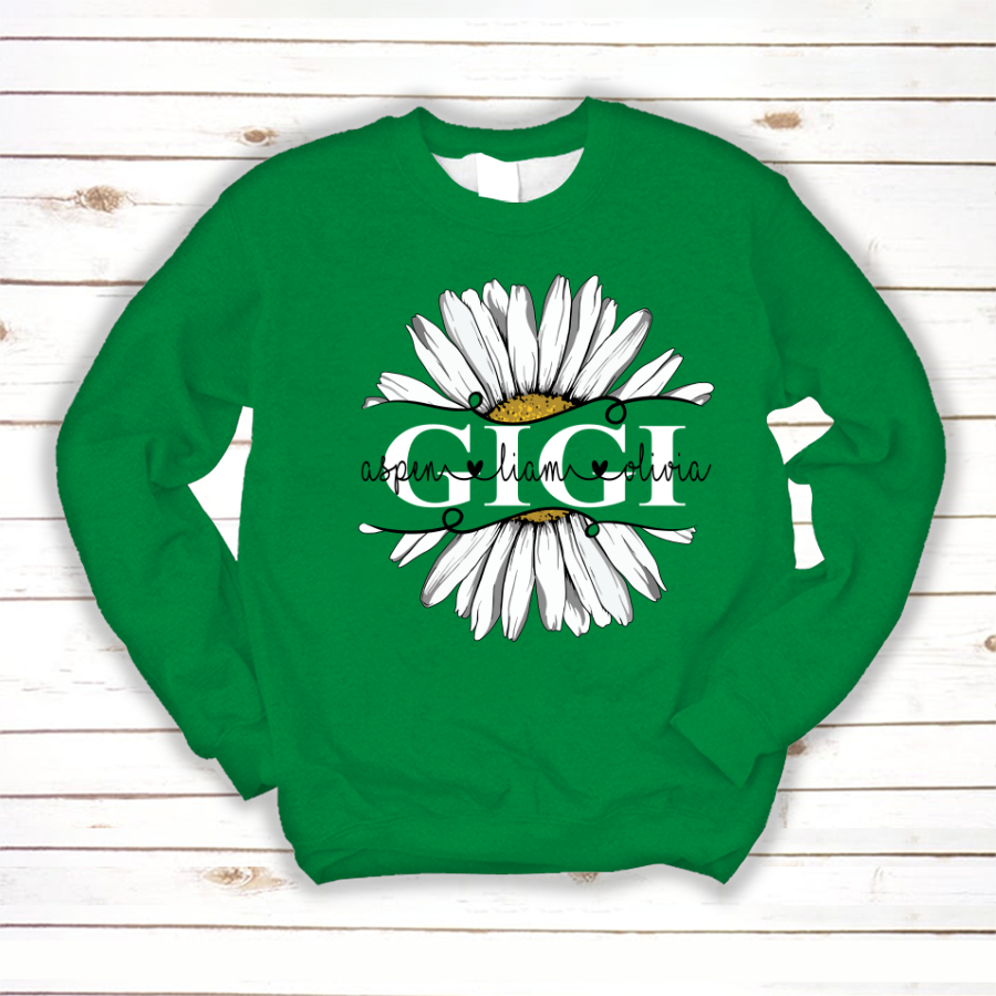 Gigi And Grandkids Flower Daisy Sweatshirt