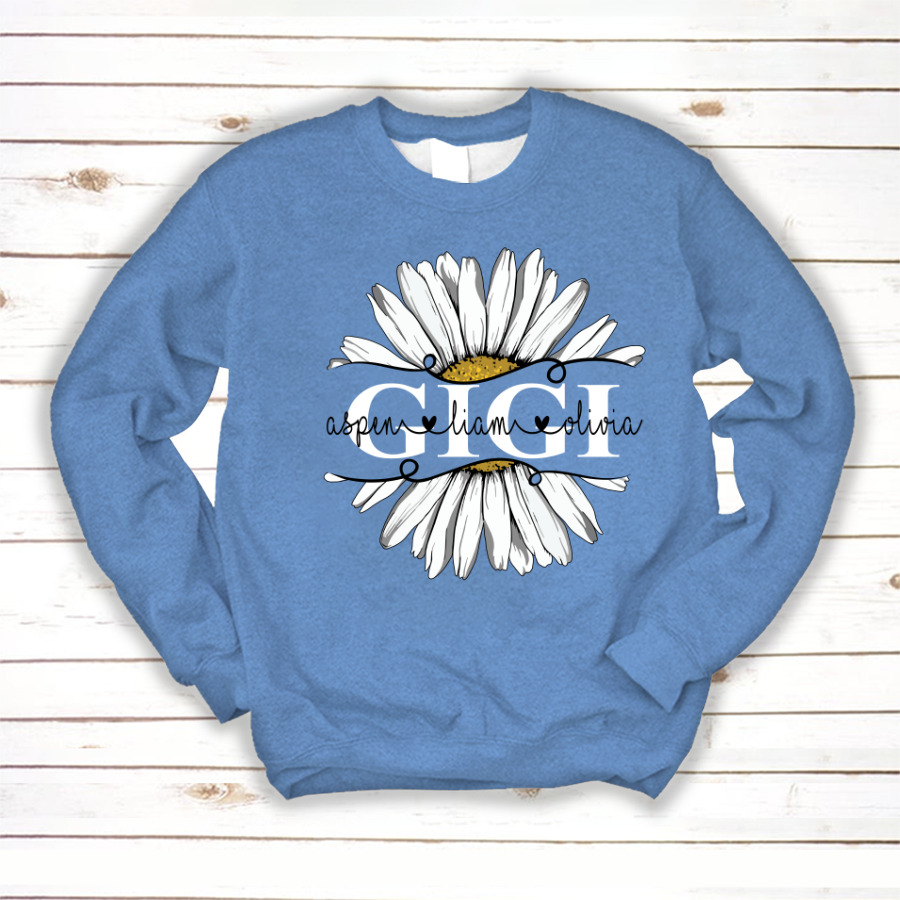 Gigi And Grandkids Flower Daisy Sweatshirt