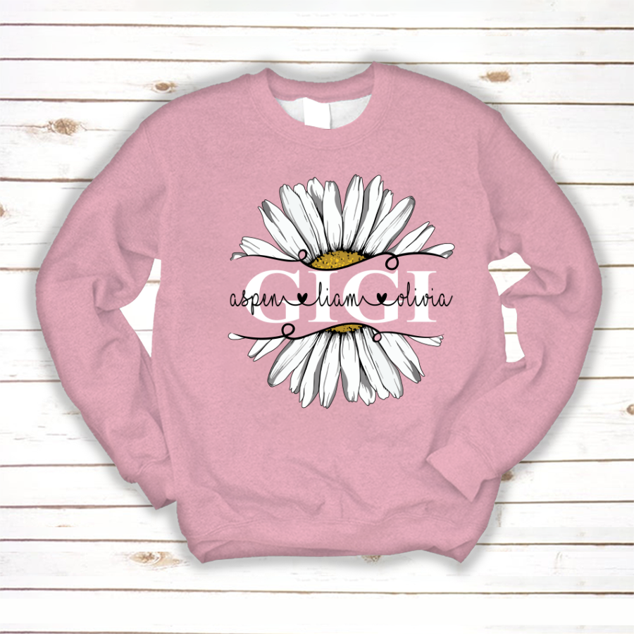 Gigi And Grandkids Flower Daisy Sweatshirt