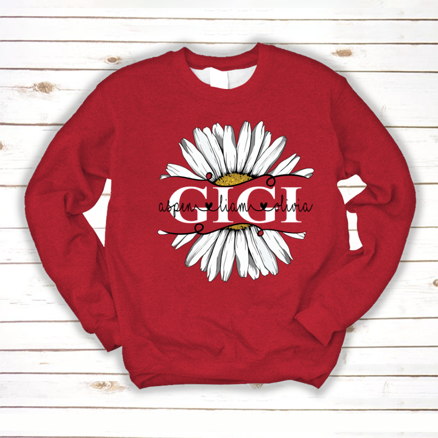 Gigi And Grandkids Flower Daisy Sweatshirt