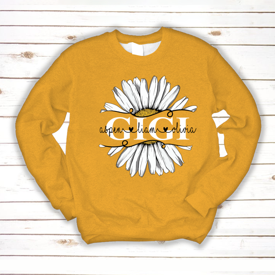 Gigi And Grandkids Flower Daisy Sweatshirt