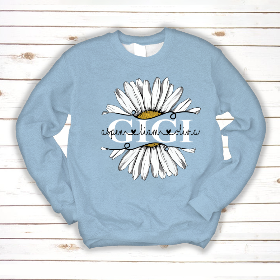 Gigi And Grandkids Flower Daisy Sweatshirt