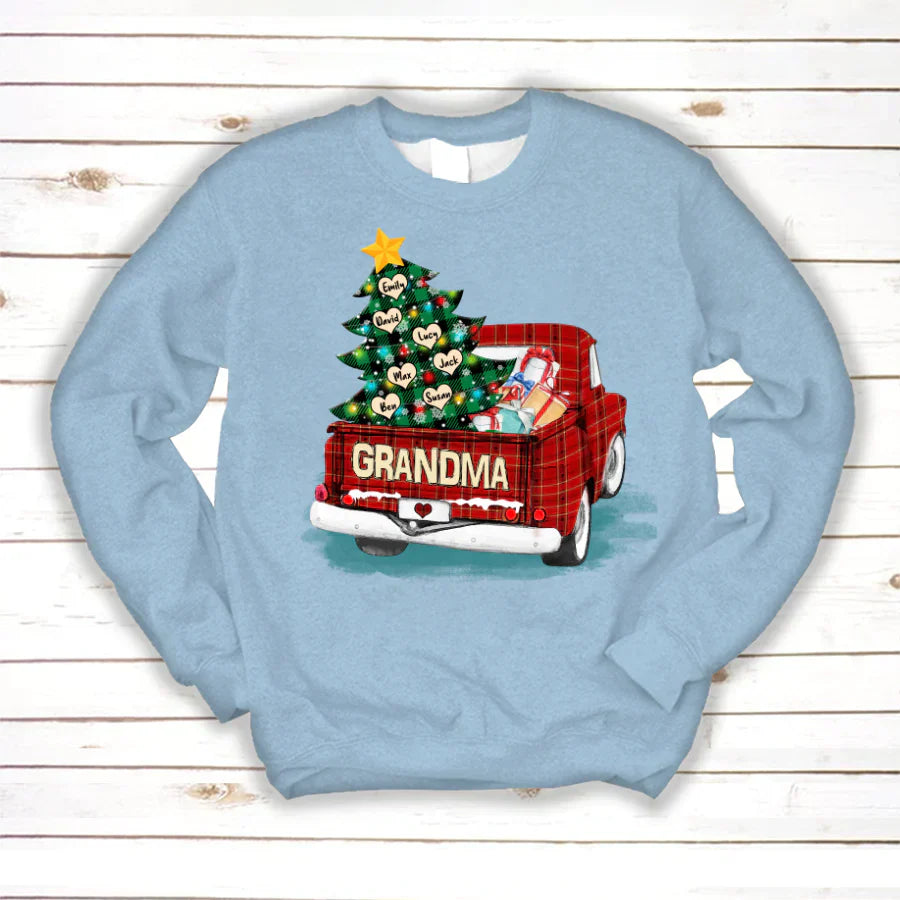 Grandma and Grandkids Christmas Truck 2022 Sweatshirt