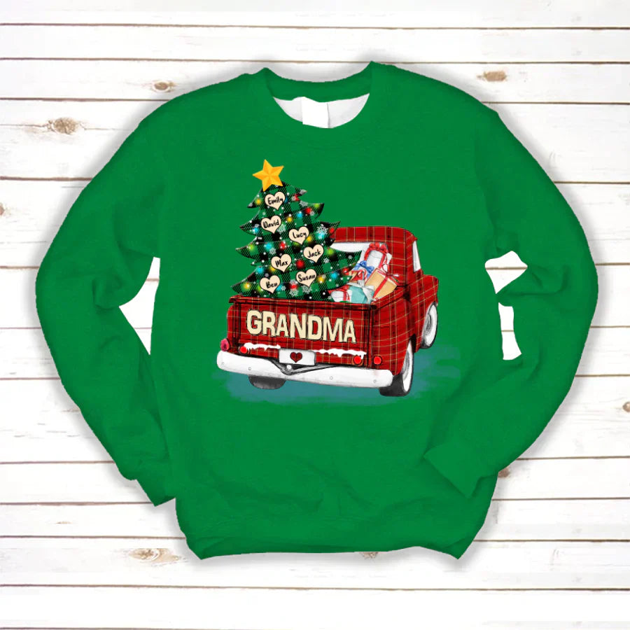 Grandma and Grandkids Christmas Truck 2022 Sweatshirt