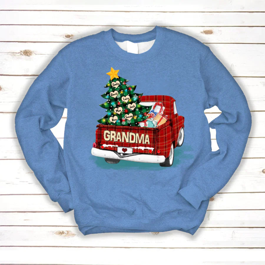 Grandma and Grandkids Christmas Truck 2022 Sweatshirt
