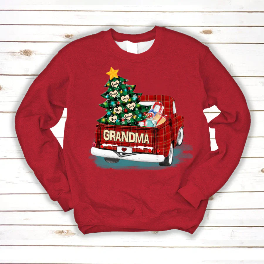 Grandma and Grandkids Christmas Truck 2022 Sweatshirt