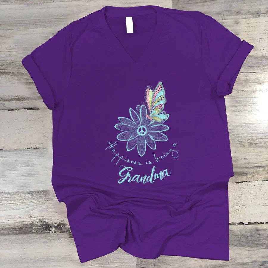 Happiness Is Being A Grandma VTN221125 V-Neck