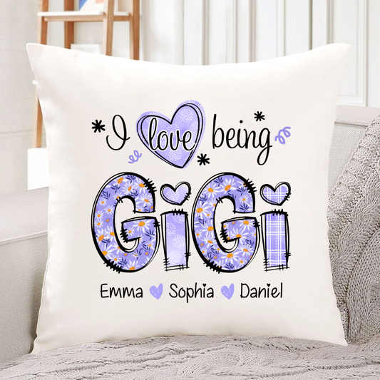 I Love Being Daisy Purple With Grandkids Mother's Day TH Indoor Pillow