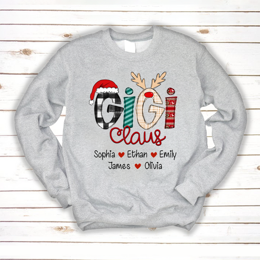 Merry Chistmas Gigi Claus With Grandkids CL01 Sweatshirt