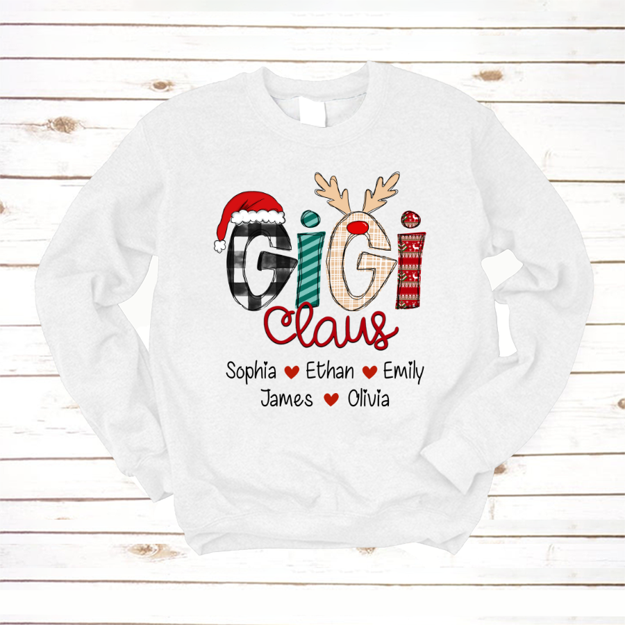 Merry Chistmas Gigi Claus With Grandkids CL01 Sweatshirt
