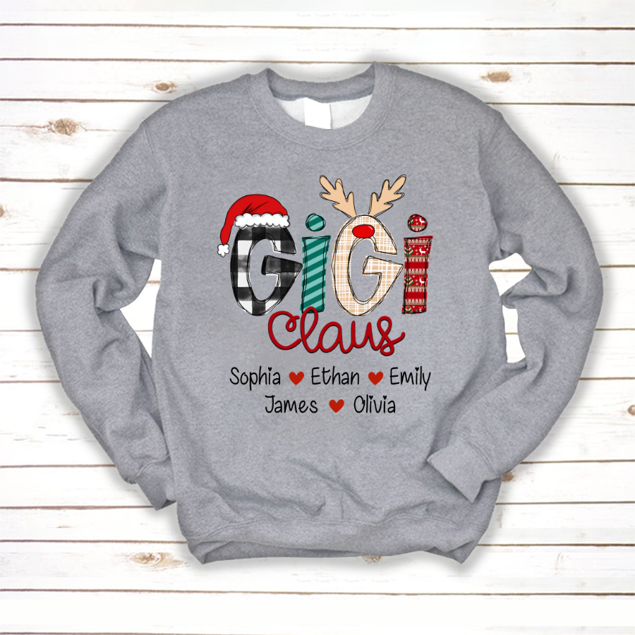 Merry Chistmas Gigi Claus With Grandkids CL01 Sweatshirt