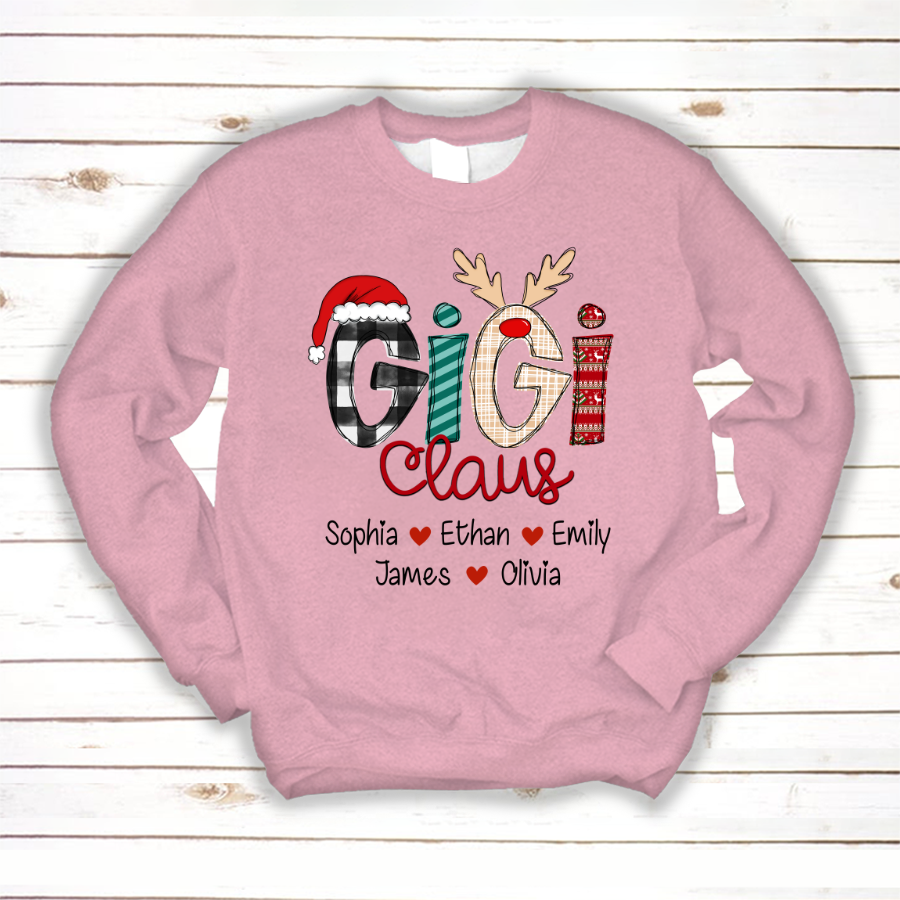 Merry Chistmas Gigi Claus With Grandkids CL01 Sweatshirt