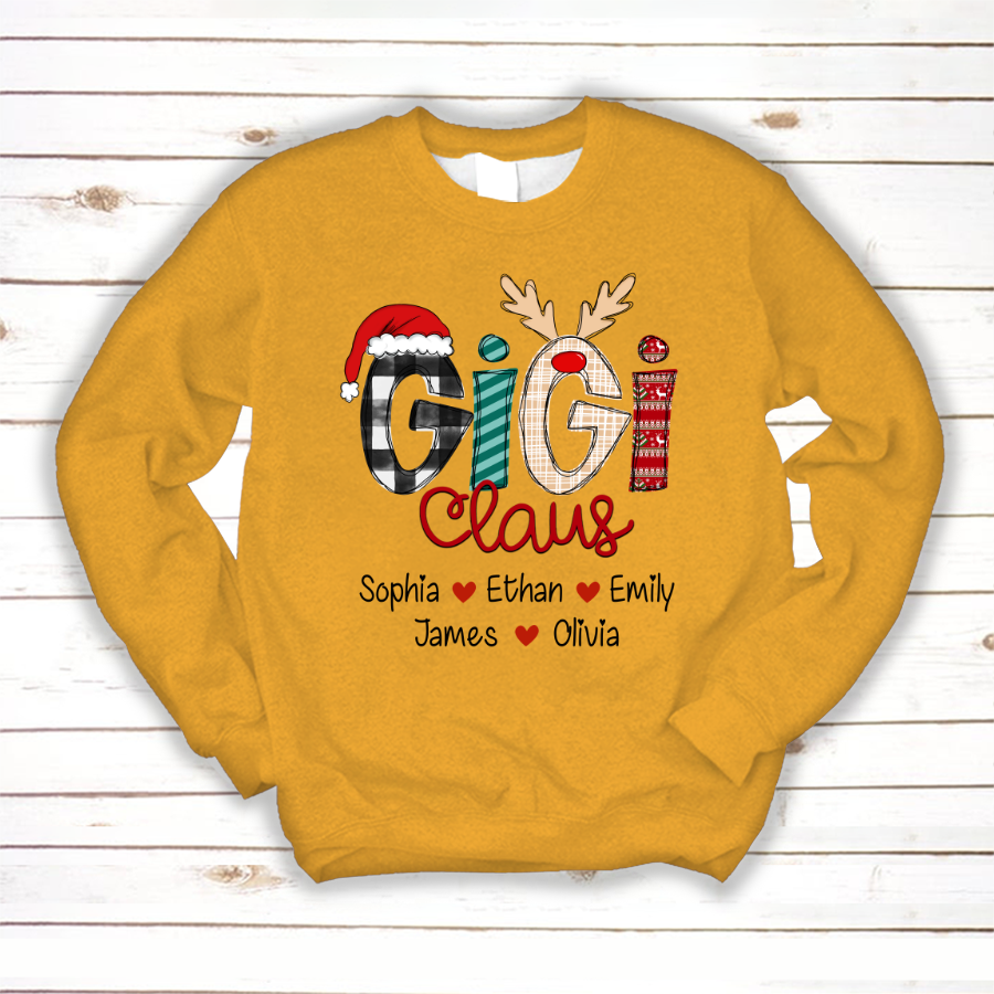 Merry Chistmas Gigi Claus With Grandkids CL01 Sweatshirt
