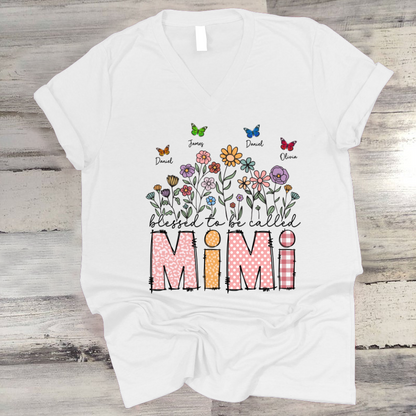 Mimi Floral And Butterfly Custom Mimi And Grandkids Gift For Mothers Day