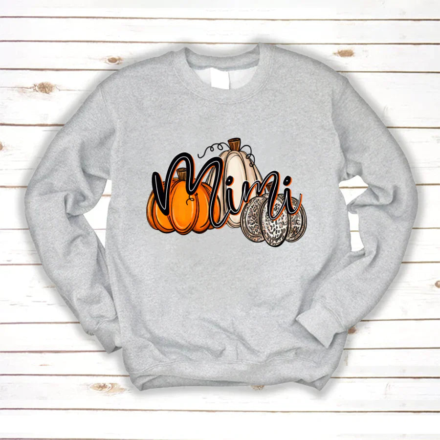 Mimi Pumpkin Leopard Autumn Sweatshirt