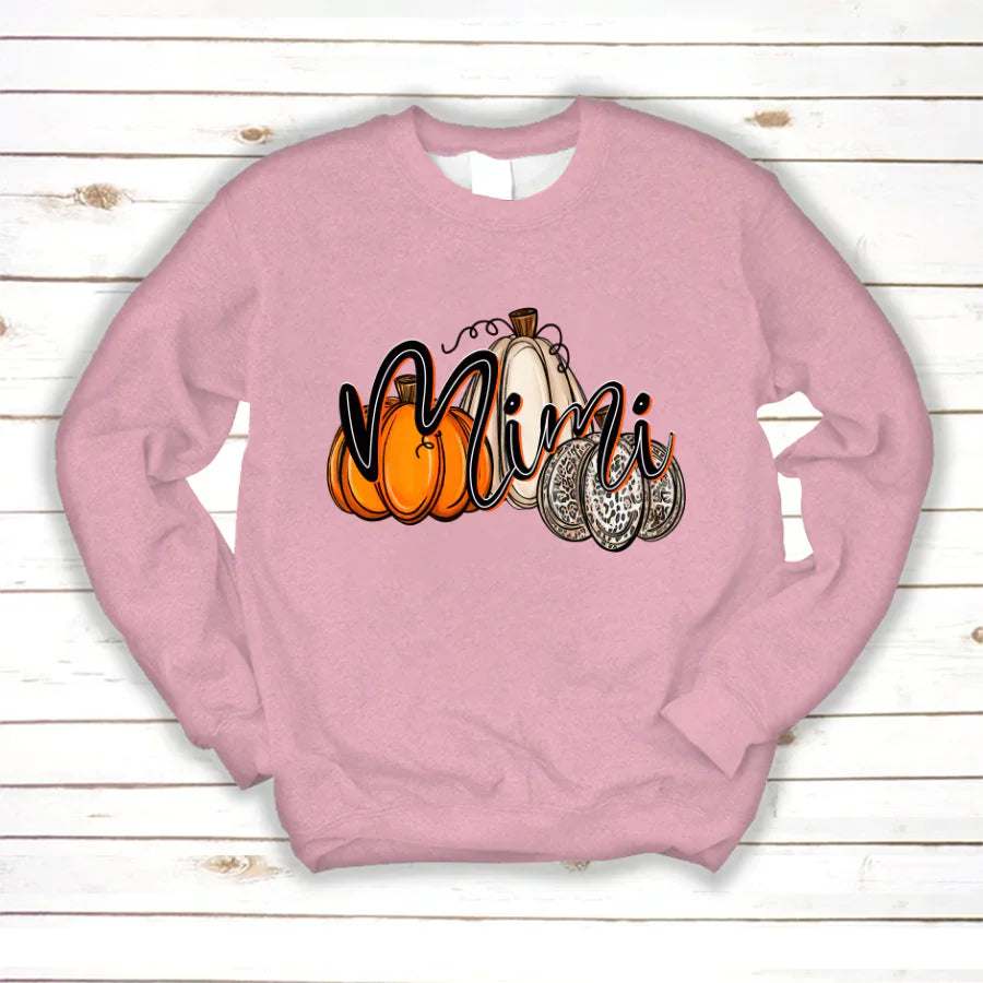 Mimi Pumpkin Leopard Autumn Sweatshirt