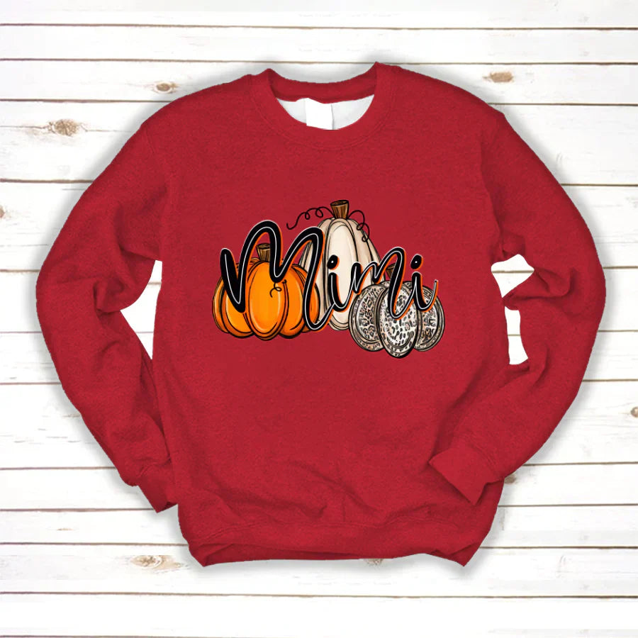 Mimi Pumpkin Leopard Autumn Sweatshirt