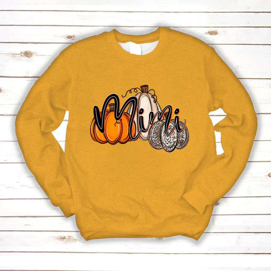 Mimi Pumpkins Leopard Autumn Sweatshirt