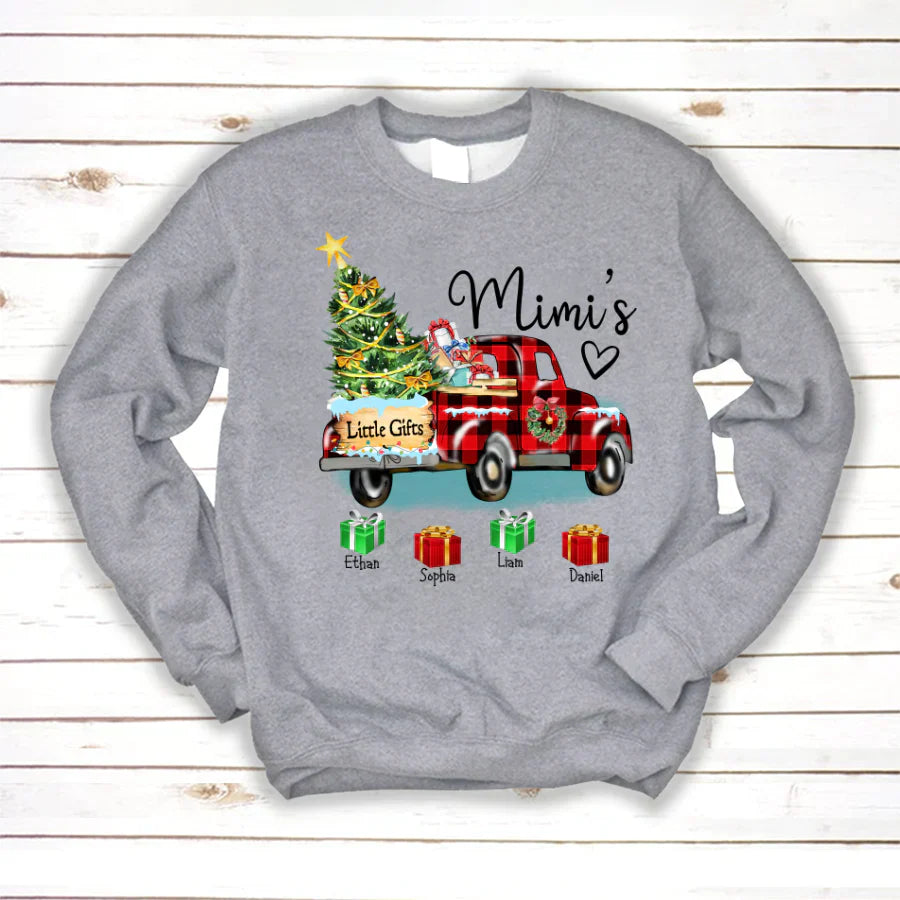 Mimi's Little Gifts With Grandkids Truck Christmas Sweatshirt