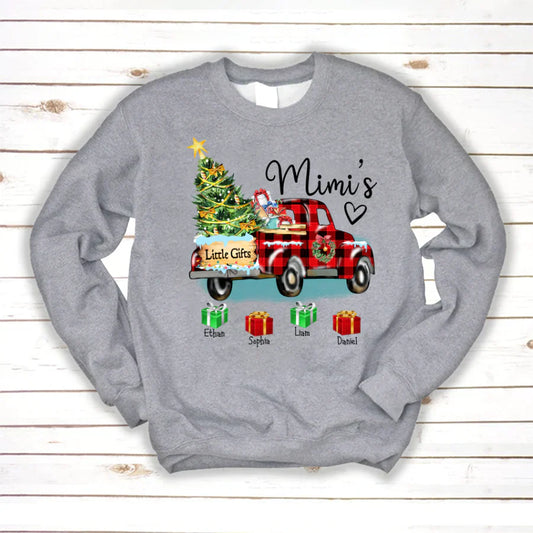 Mimi's Little Gifts With Grandkids Truck Christmas Sweatshirt