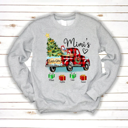 Mimi's Little Gifts With Grandkids Truck Christmas Sweatshirt