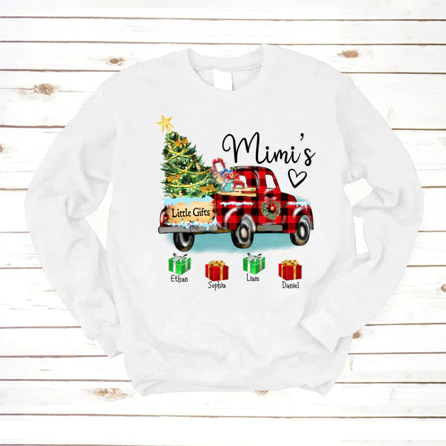 Mimi's Little Gifts With Grandkids Truck Christmas Sweatshirt