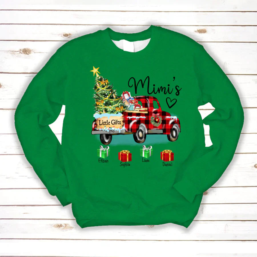 Mimi's Little Gifts With Grandkids Truck Christmas Sweatshirt