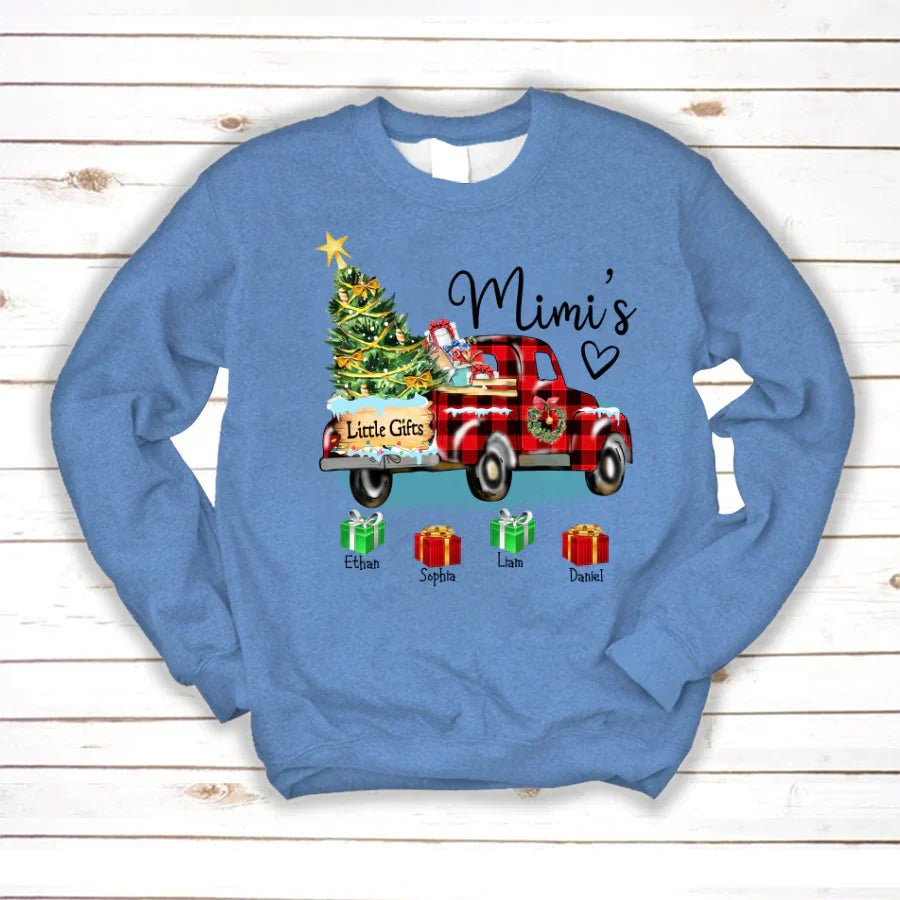 Mimi's Little Gifts With Grandkids Truck Christmas Sweatshirt