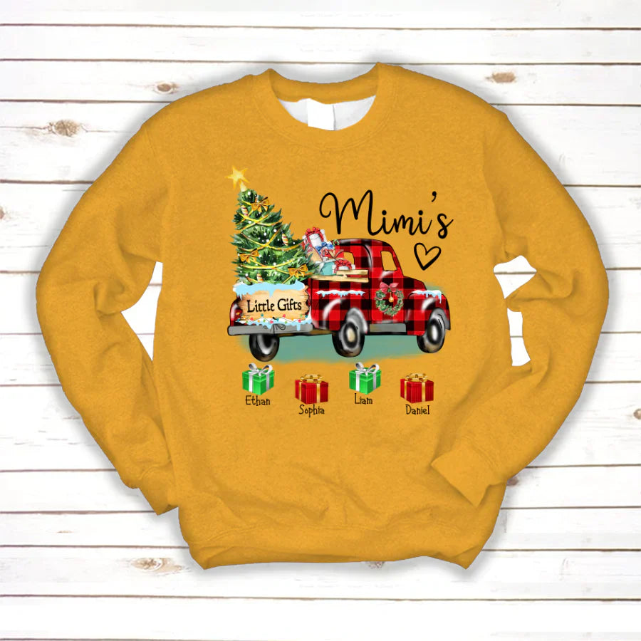 Mimi's Little Gifts With Grandkids Truck Christmas Sweatshirt