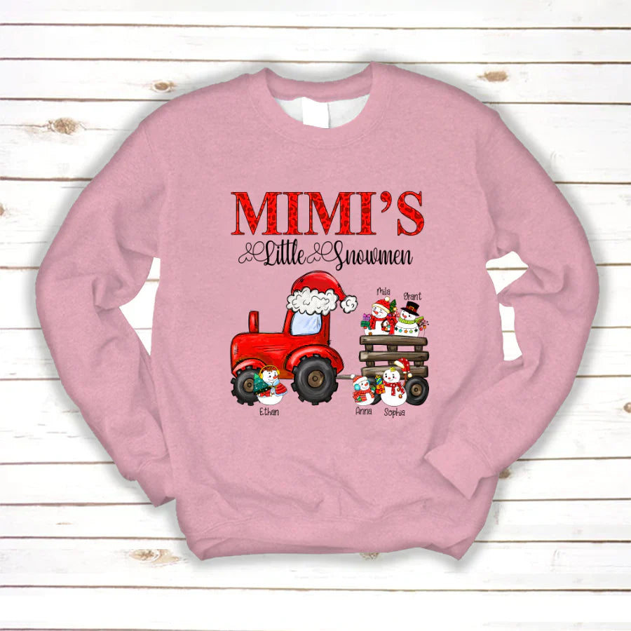 Mimi's Little Snowmen Trator Christmas Sweatshirt