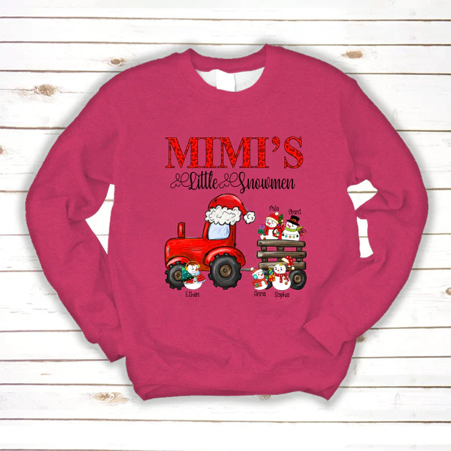 Mimi's Little Snowmen Trator Christmas Sweatshirt