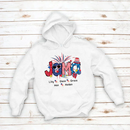 Patriotic Doodle 4th Of Jama Babi And Grandkid CTH01 Hoodie